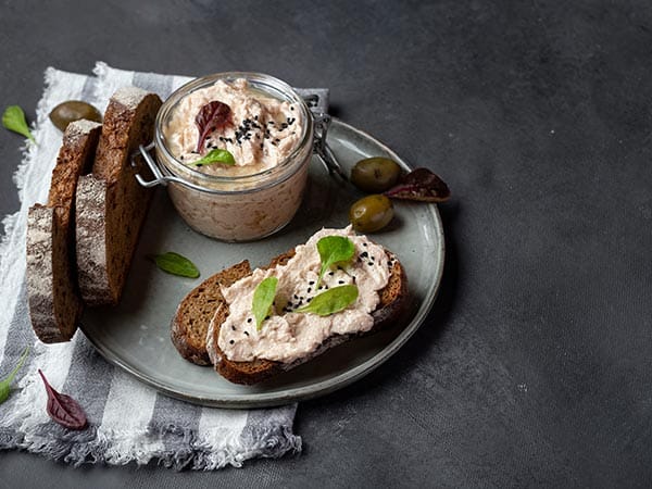tuna rillettes with cream cheese and anchovies